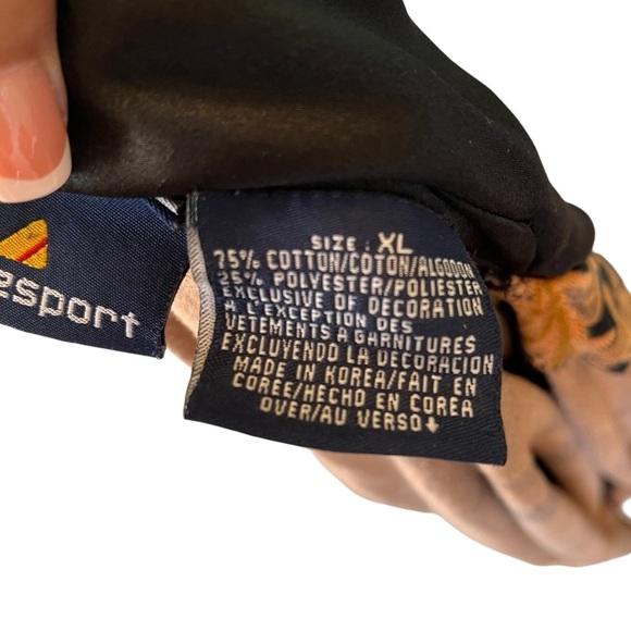 Rare Vintage 90s  Liz Sport Velvet Floral oversized top size Xlarge - Picture 4 of 4